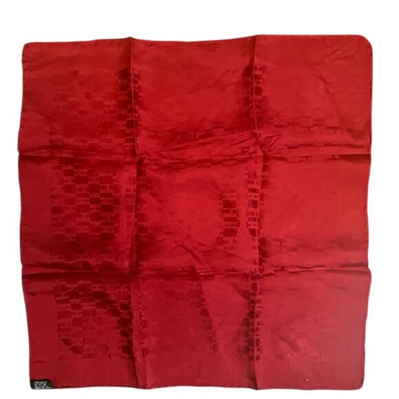 Hermes Red Silk Square Scarf - Iconic H Design - 45cm - Picture 2 of 5